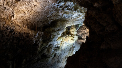 Demanovska Cave Of Liberty In Low Tatras Slovakia With Stalactites Stalagmites And Underground...