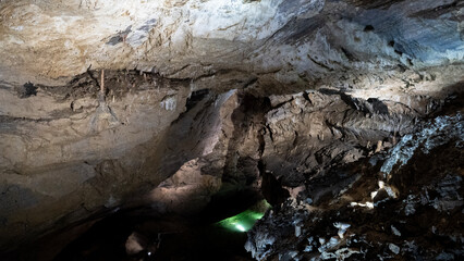 Demanovska Cave Of Liberty In Low Tatras Slovakia With Stalactites Stalagmites And Underground...
