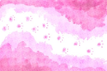 Abstract Pink Watercolor Texture with Soft Brush Strokes