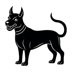 Black and White Dog Silhouette