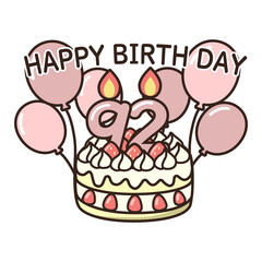 誕生日ケーキ　ピンク90-100