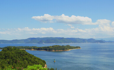 A panoramic view of the Seto Inland Sea National Park.
This images was captured from mainland of...