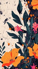 Flower pattern plant leaf.