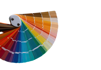 Color swatches arranged in a circular fan