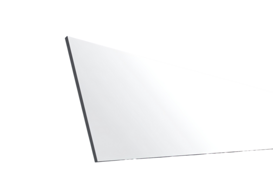 Blank, angled, white panel
