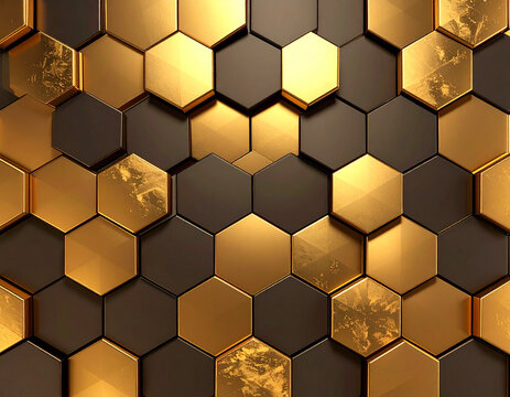 Gold Hexagon Pattern – Modern Luxury Background