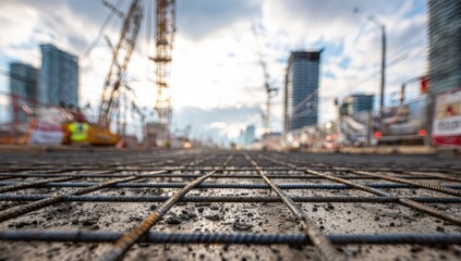 Construction site road grid