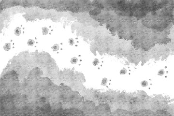 Abstract Gray Watercolor Texture with Soft Brush Strokes