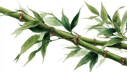Fototapeta premium Green Bamboo Stalk