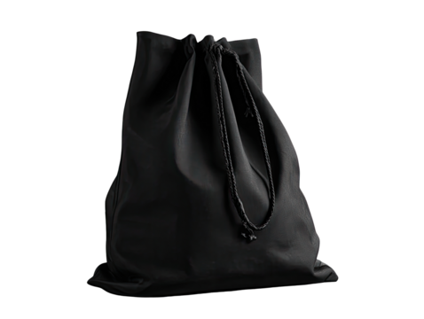 Black drawstring bag, simple and practical