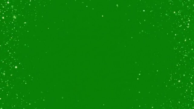 VFX Animation Of Magical Energy Burst On Green Screen With Bright White Yellow Flash Glittering Particle Sparkles Expanding Circular Wave And Continuous Sparkle Explosion Poof Effect