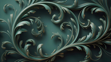 AI Generated Ornate Swirls and Floral Patterns