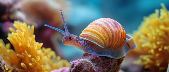 AI generator images of Violet Sea Snail  is a beautiful sea snail.