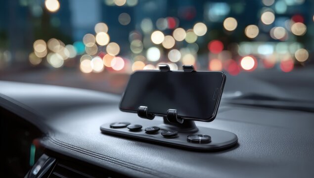 Smartphone car mount at night (1)