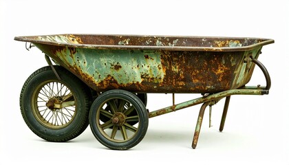 old rusty wheelbarrow