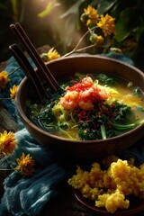 Seafood and Vegetable Shacha Sauce Noodles