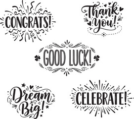 set of calligraphic design elements