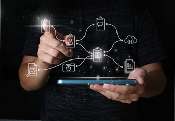 People use their phones to manage their businesses digitally.