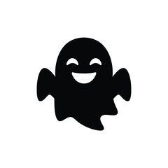 Happy ghost icon vector illustration laughing