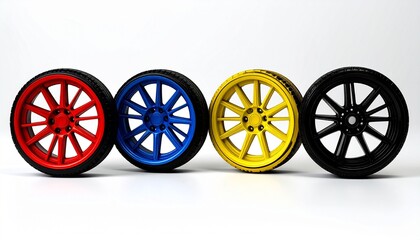 Fototapeta premium wheel on white background 