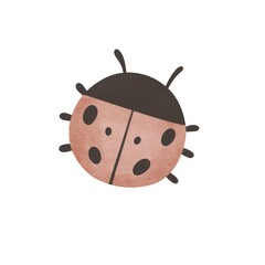 Obraz premium Cartoon ladybug. Colorful illustration, flat style. design for cards, print, poster 