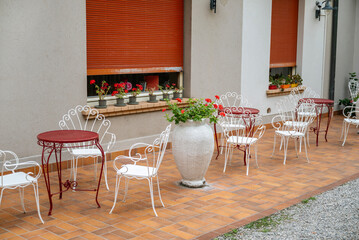 Cozy Outdoor Italian Rustic Restaurant 