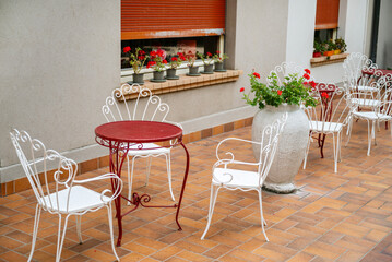 Cozy Outdoor Italian Rustic Restaurant 