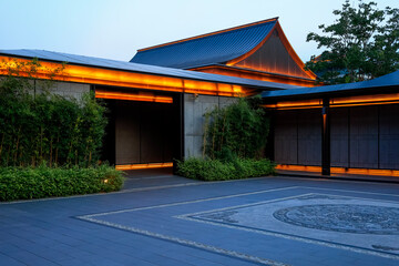 Naklejka premium The architectural environment of the Asian Art Hotel