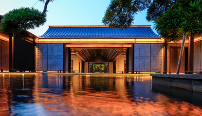 Fototapeta premium The architectural environment of the Asian Art Hotel