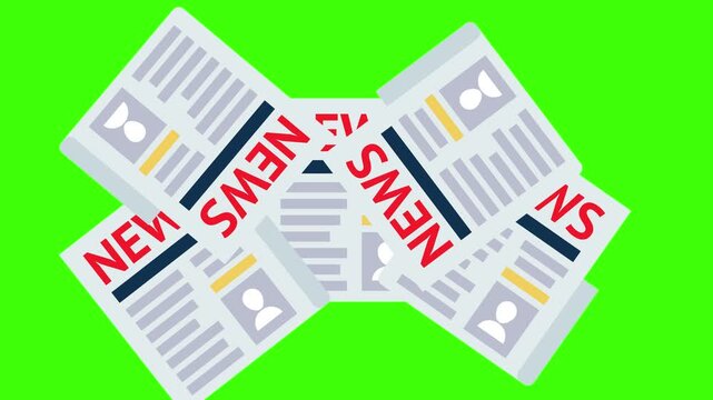 News element animation with green screen background