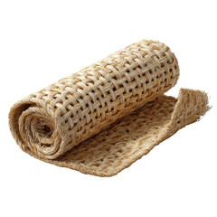 Woven beach mat isoleted on transparent background .