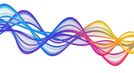 Colorful abstract wavy lines