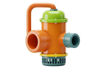 Fototapeta premium カラフルな小型ポンプ 3Dレンダリング 鮮やか色彩