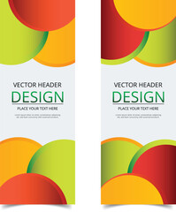 X_Banner, Stand banner, Business roll up banner design for events, annual meetings, presentations, marketing, promotions, red, green, and yellow print ready colors. vector file