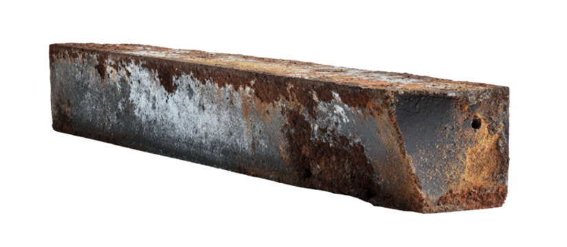 Rusted rectangular metal bar (1)