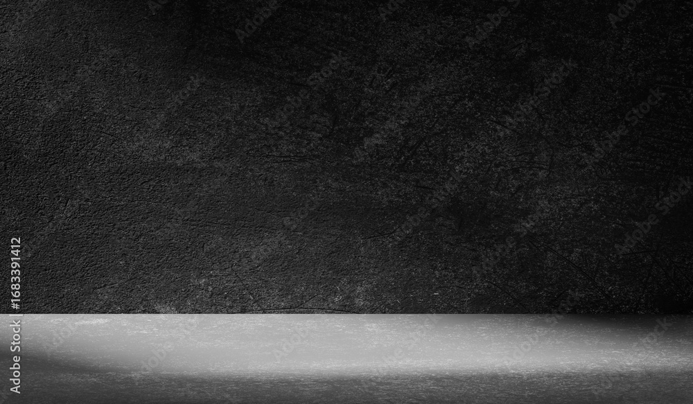 Wall mural dark light gray background with cement wall texture. minimalist abstract background for product pres