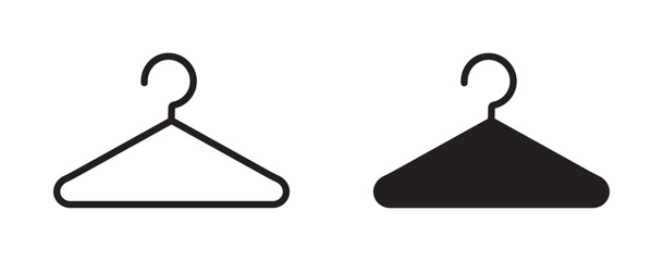 Clothes hanger vector set wardrobe organization