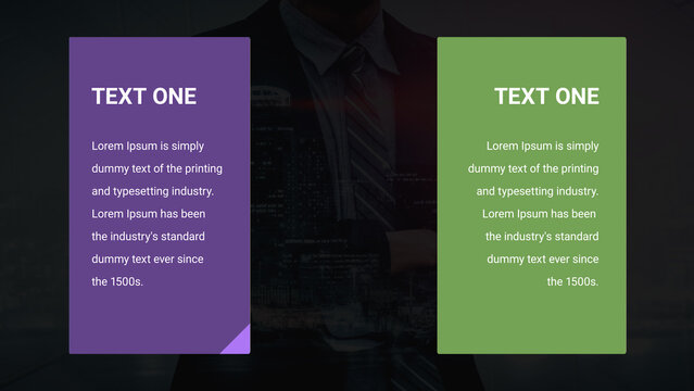 Colorful Text Block Cards Sliding From The Side