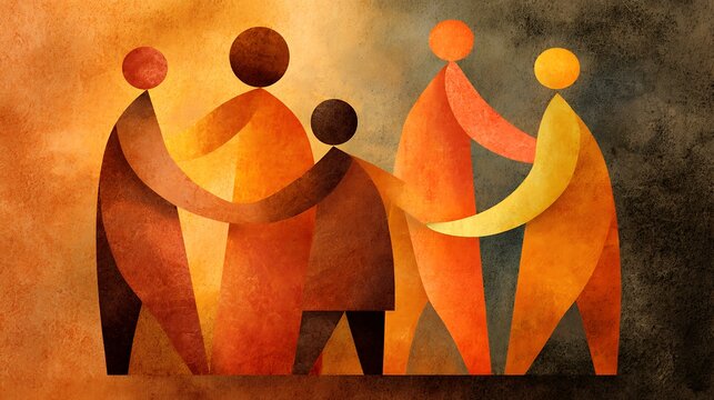 Stylized Family Portrait: Warmth and Togetherness
