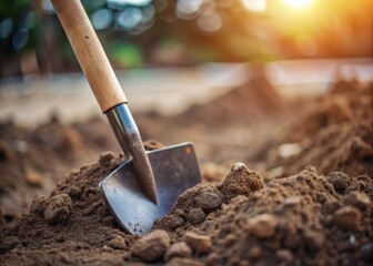 Digging action in close-up