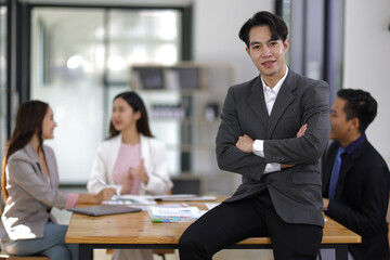 Businessman in a conference room at the office.
