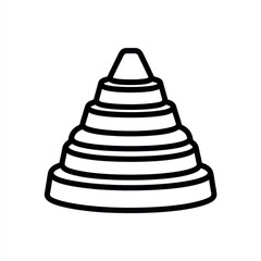 Enhance motor development through simple outline pyramid coloring activity for children