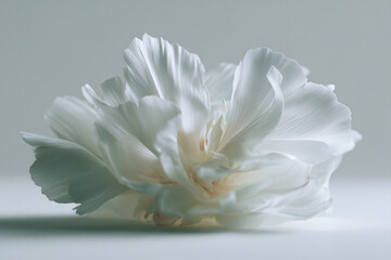 Fototapeta premium A close-up shot of a delicate, pristine white carnation