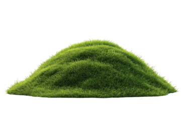 A verdant hill of simulated grass