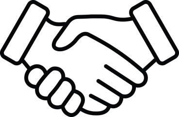 Hand shake logo icon transparent png. Business agreement handshake icon in different style vector illustration. Two Hands Make a Deal.