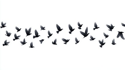 Birds Flying Silhouette - Stock Photo, Design Element, Flight