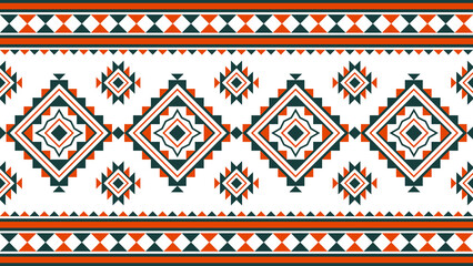 Ethnic pattern, Aztec native tribe seamless pattern, Native American fabric, geometric pattern,...