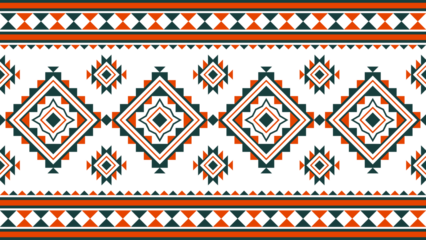 Ethnic pattern, Aztec native tribe seamless pattern, Native American fabric, geometric pattern, colorful design, design for print, textile, background, vector.