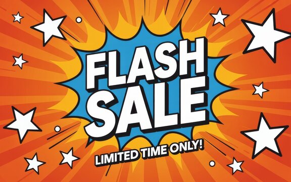 Flash Sale Limited Time Only Comic Style Graphic discount