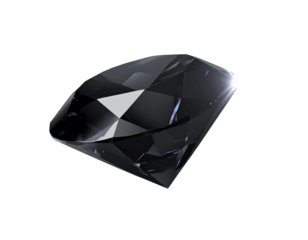 Floating Black Diamond with Dramatic Glow
